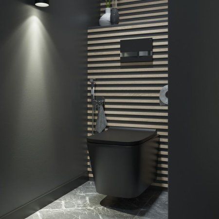 Унитаз подвесной IDDIS Bild, черный матовый (BIUFLRXB2BPLMiJQ25OL)