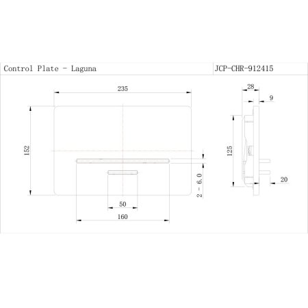 Кнопка смыва Jaquar Laguna (JCP-CHR-912415)