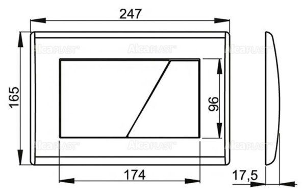 Кнопка смыва AlcaPlast ALCA M172 хром матовый