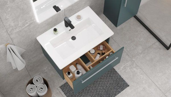 Тумба подвесная Velvex Posse 75, верде (tp.POS.OSK.75.1Y верде/дуб золотой)