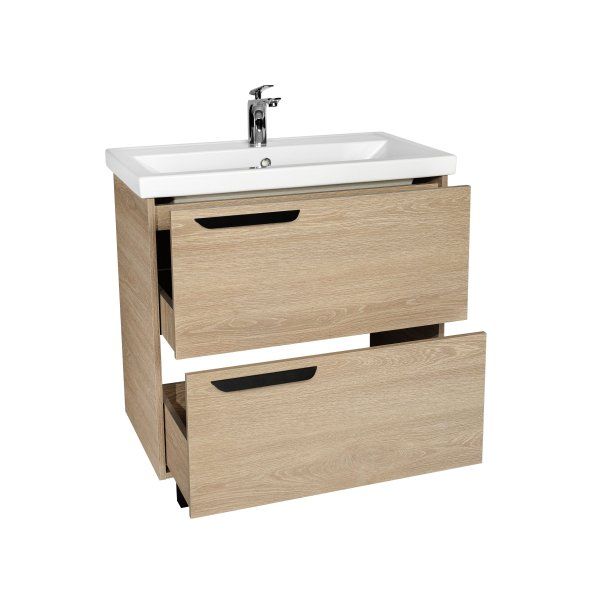 Тумба VIANT "Кёльн" Фостер 80 2 ящика светлое дерево 435х770х820 (VKEL80FOSD-T2Y)