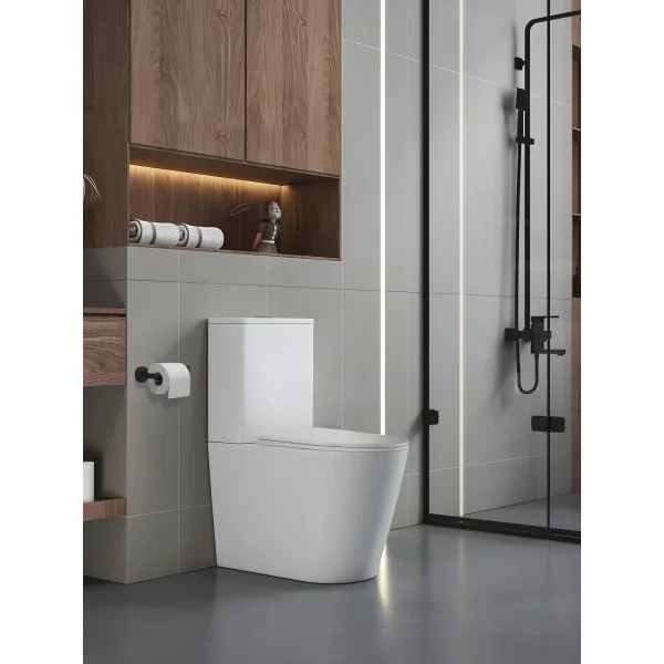 Унитаз-компакт Ceruttispa Piera CT10560 безободковый, торнадо, с сиденьем микролифт, белый