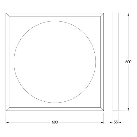 Зеркало с LED-подсветкой настенное Defesto Eclipse DF 2226 60x60 белый