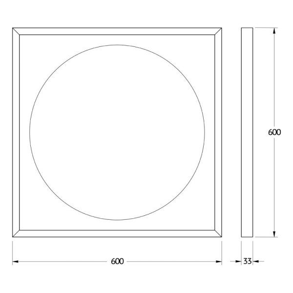 Зеркало с LED-подсветкой настенное Defesto Eclipse DF 2236R 60x60 белый
