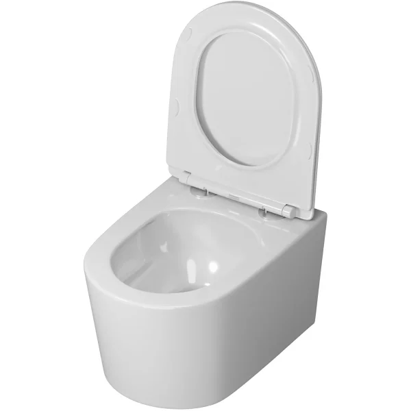 Унитаз подвесной Grossman GR-4499SQ безободковый, торнадо, с сиденьем микролифт, белый