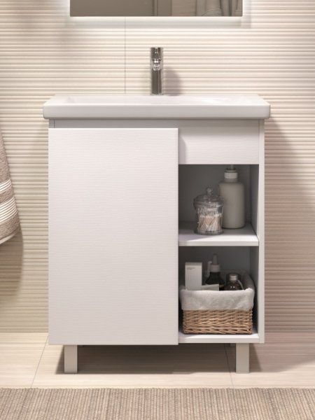 Тумба под раковину VIGO Milos 700-1-0 (Como) белый, поставляется в разобранном виде (317 белый)