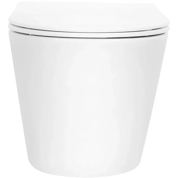 Унитаз подвесной Abber Bequem AC1102T безободковый, торнадо, с сиденьем микролифт, белый