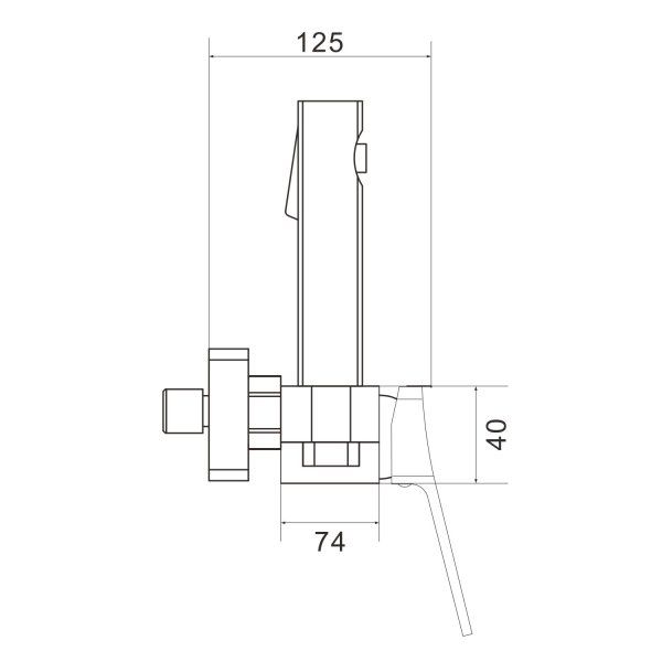 Гигиенический душ Shevanik S4105T-1 со смесителем оружейная сталь