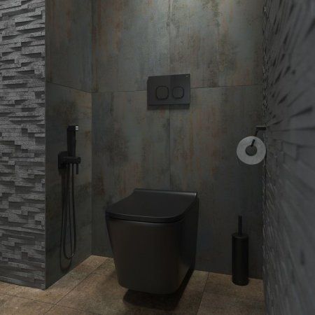 Клавиша смыва IDDIS чёрная Uniglass 001 (UNOJG0ZF1GIKBiJR77LG)