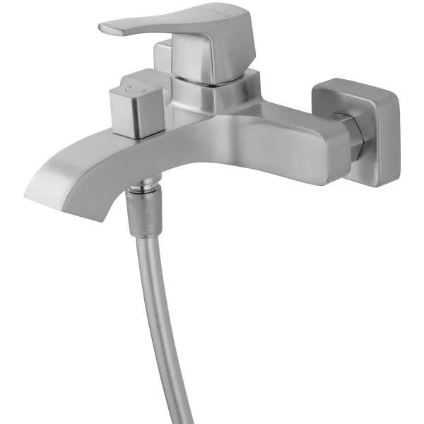 Смеситель для ванны Wonzon & Woghand Flex WW-88037072-BN с душевым гарнитуром, никель матовый