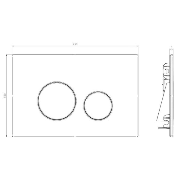 Система инсталляции Jomo Tech 174-91103000-00 с клавишей, для унитазов, черное матовое стекло