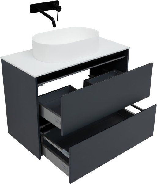 Тумба под раковину Allen Brau Activity 90 1.34005.AM антрацит матовый/черный браш