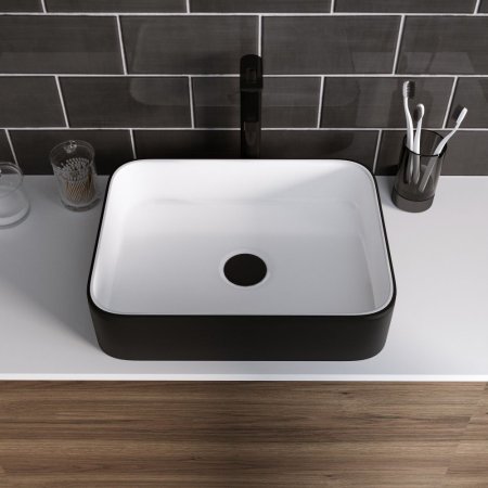 Раковина Grossman GR-4043BW 50 белая, черная