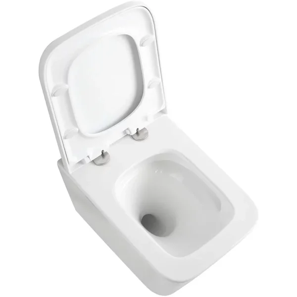 Унитаз подвесной Veconi Pulo VPU-51T безободковый, торнадо, с сиденьем микролифт, белый