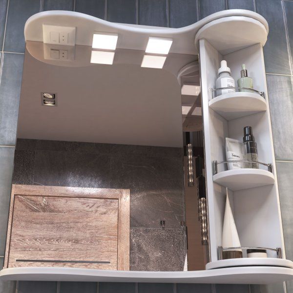 Шкаф VIGO навесной с зеркалом Callao 700 с поворотной полкой (zsh.CAL.70.El)