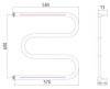 Полотенцесушитель водяной Стилье М-образный 2П 60х60