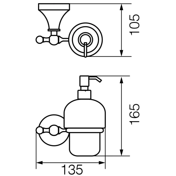 Дозатор Veragio Gialetta Cromo VR.GIL-6470.CR
