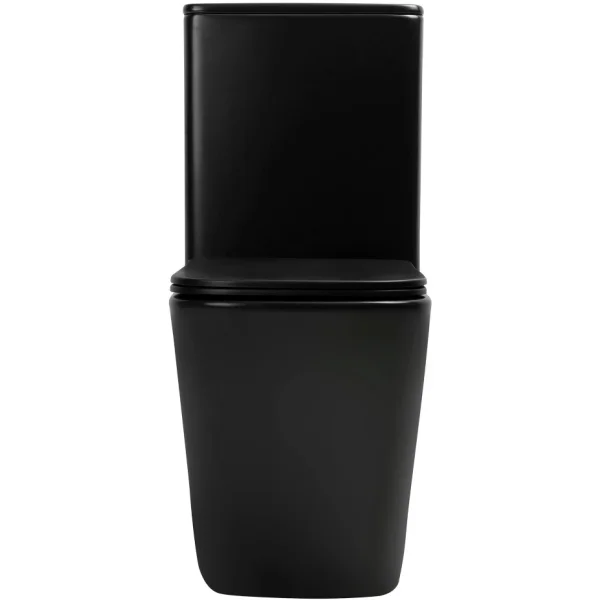 Унитаз-компакт Abber Rechteck AC1210TMB безободковый, торнадо, с сиденьем микролифт, черный матовый