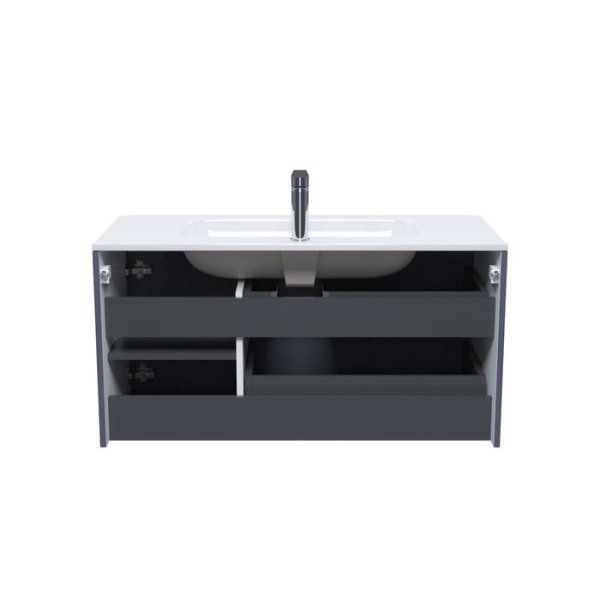 Тумба с умывальником, подвесная, 100 см, темно-серый, Edifice, IDDIS подходит умыв. 0101000i28 (EDWFI1HP0DRG0iXQ95IUK)
