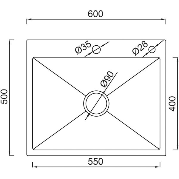 Мойка кухонная с коландером Gappo GSLH60JV50QF 60х50 сатин