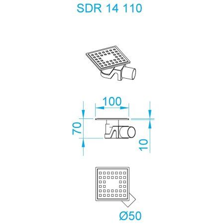 Душевой трап RGW Shower Drain SDR-14 11x11