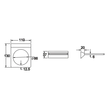 Ершик подвесной Rose RG1600H, Черный