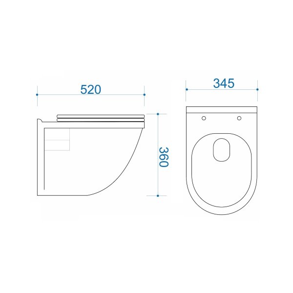 Унитаз подвесной Maretti Vittorio безободковый с микролифтом, VI10PBM82-844, белый