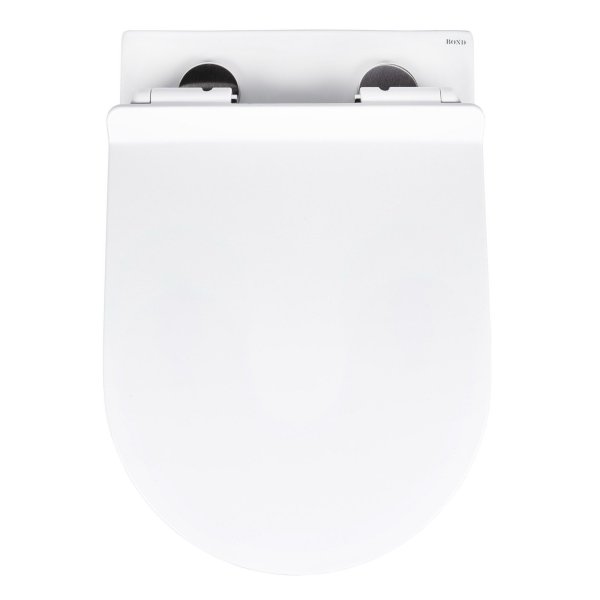 Унитаз подвесной удлиненный безободковый белый с сиденьем с микролифтом BOND F01-10Long