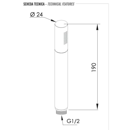 Душевая лейка 24 мм Remer 317MMX