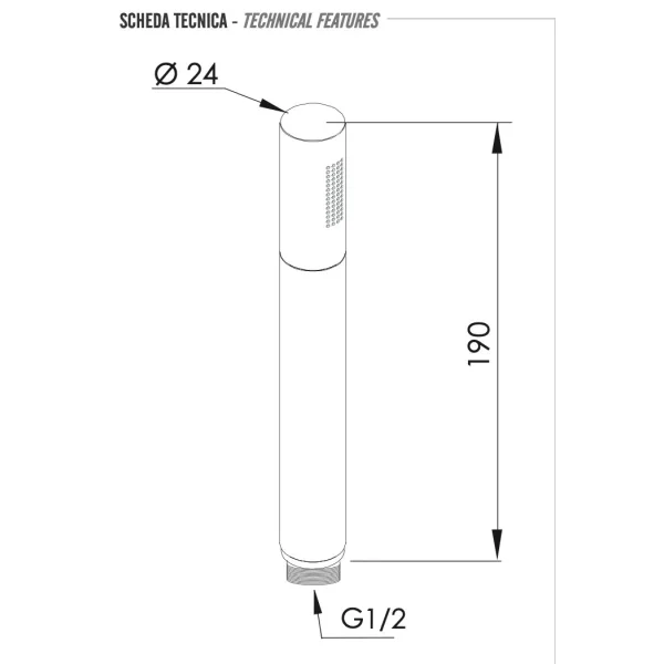 Душевая лейка 24 мм Remer 317MMX