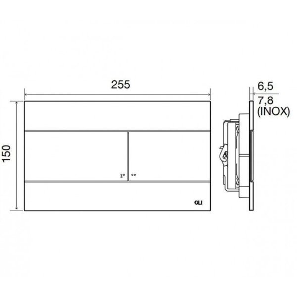 Кнопка смыва Oli Slim 659042 белый матовый