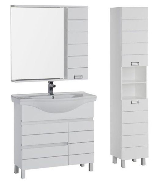 Тумба под раковину  Aquanet Доминика 00177268 90 белая