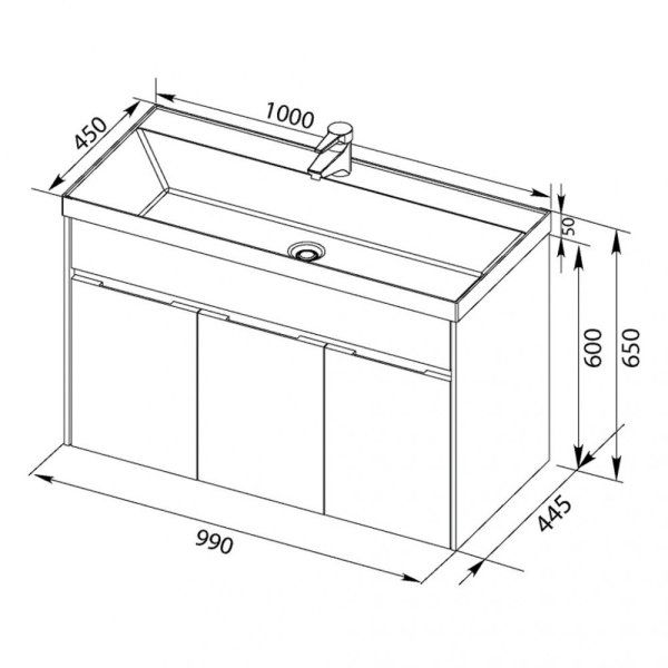 Тумба под раковину Aquanet Латина 00179928 100 бордо