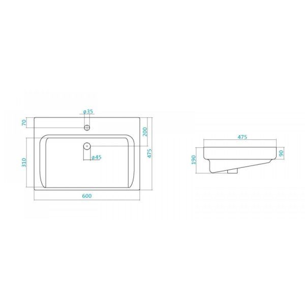 Мебель для ванной Aquaton Америна М 1A168901AM010 60 белый