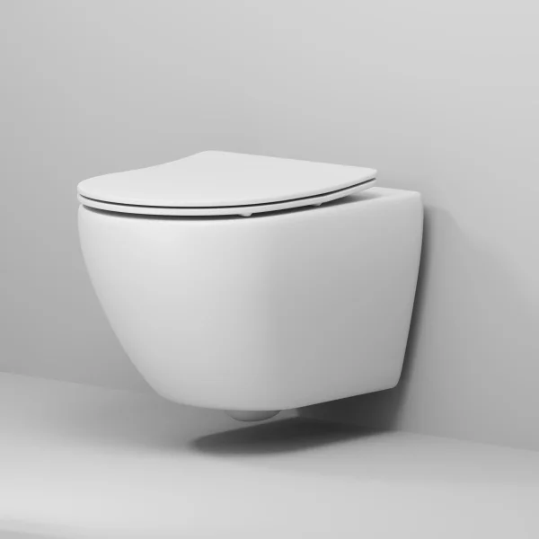 Унитаз подвесной Grossman GR-4457MSQ безободковый, торнадо, с сиденьем микролифт, белый матовый