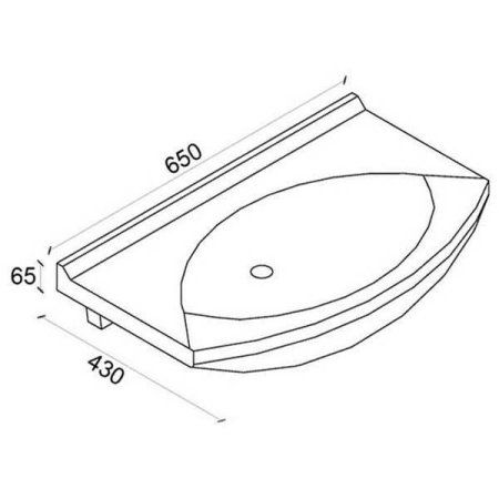 Раковина Мклассик 6647 Лагуна 65