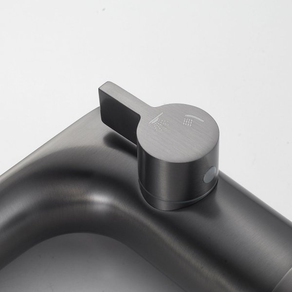 Смеситель для ванны однорычажный  Shevanik S4112T, Оружейная сталь