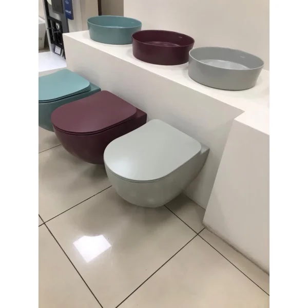 Унитаз подвесной Creavit Free FE322-11CG00E-0000 безободковый, светло-серый матовый