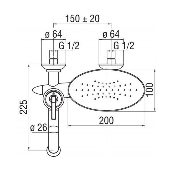 Смеситель для ванны Nobili Dubai DB00110/1CR