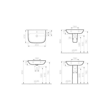 Раковина VitrA S20 5504B003-0001 65