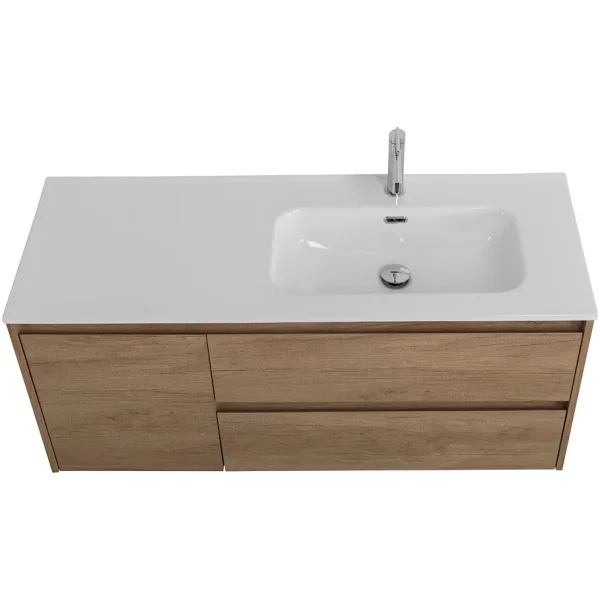 Тумба под раковину BelBagno Kraft KRAFT-1200-2C-1A-SO-RNN-R 120 см R, подвесная, Rovere Nebrasca Nature