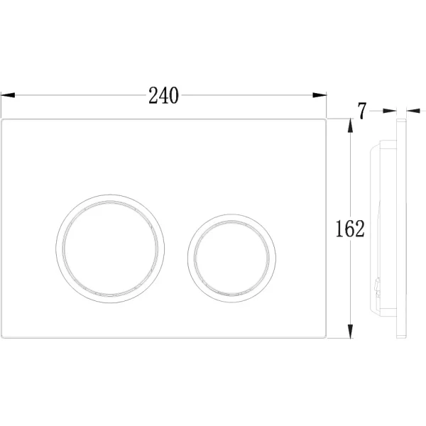 Кнопка смыва Veconi Flush V11 FLV11-B для инсталляции, черный матовый/черный глянец/черный матовый