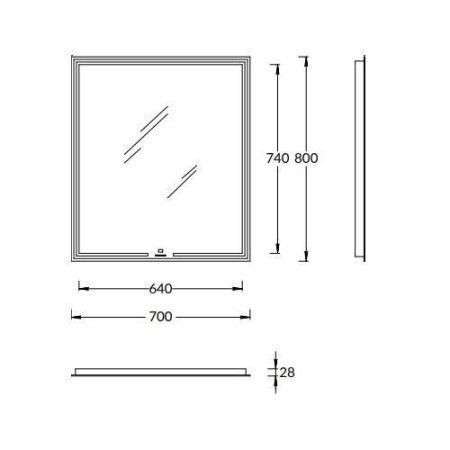 Зеркало Kerama Marazzi Mio MIO.mi.70\WHT 70 белый