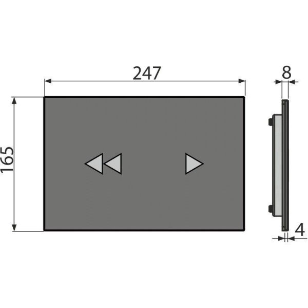 Кнопка смыва AlcaPlast NIGHT LIGHT-2 бесконтактная, черный