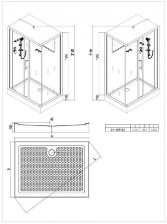 Душевая кабина Esbano ES-108 CKR
