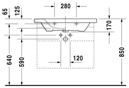 Раковина Duravit DuraStyle 80