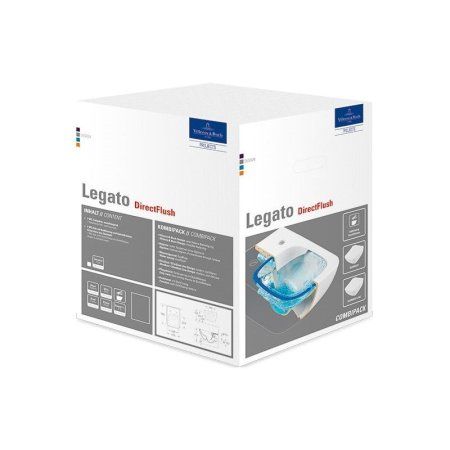 Унитаз подвесной Villeroy & Boch Legato 5663RLR1 микролифт, альпийский белый CeramicPlus