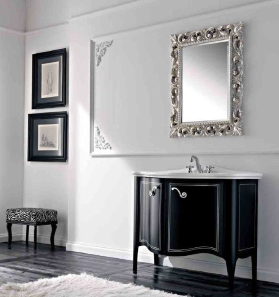 Тумба с раковиной Tiffany World Bristol 71107 110 черная матовая