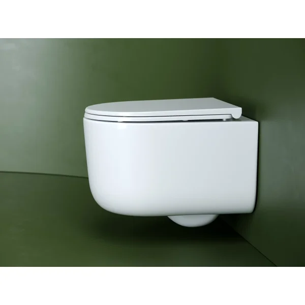 Унитаз подвесной Ceramica Nova Ulma CN4006T безободковый, торнадо, с сиденьем микролифт, белый