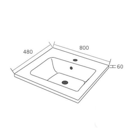 Мебельная раковина Aqwella MYJOYS Эйфория 640177 80